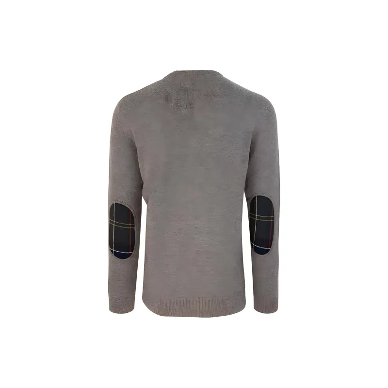 BARBOUR Checked Panel Crewneck Jumper-1