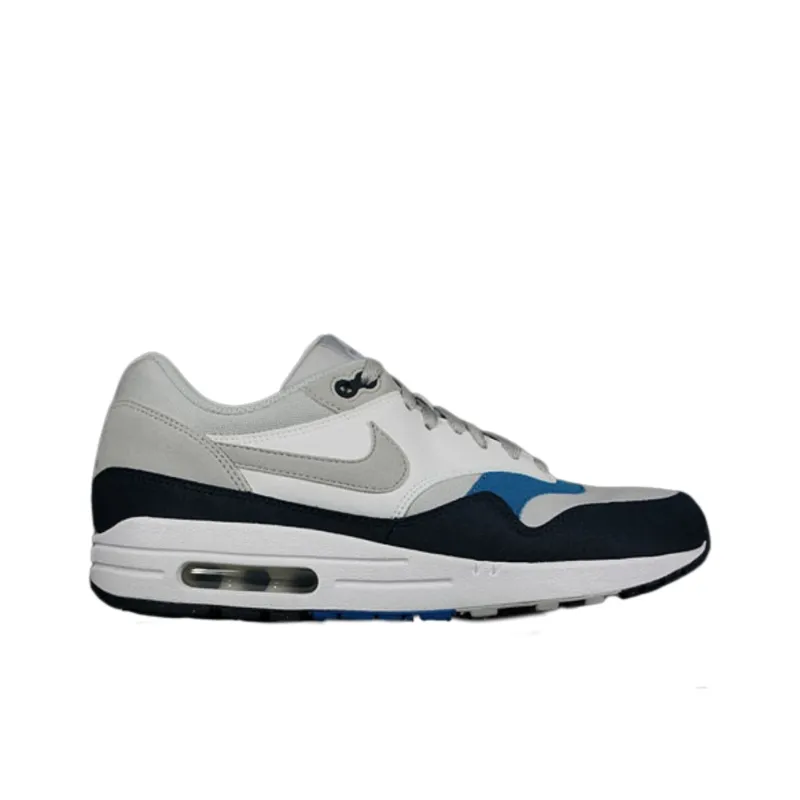 Nike Air Max 1 Anti Slip Wear Resistant Low Top Casual Running Shoes Unisex Light Gray-1