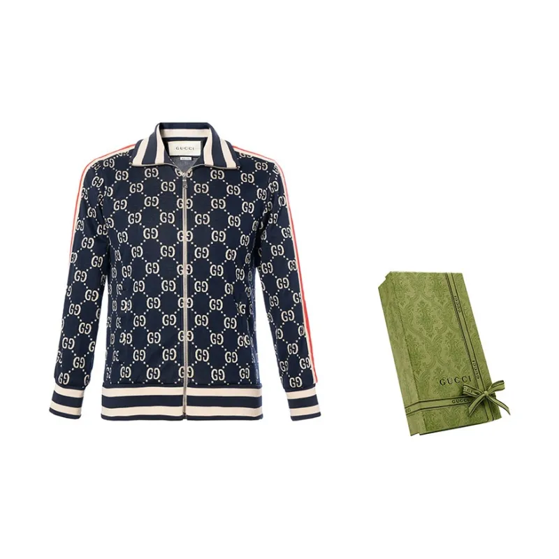 GUCCI Gg Jacquard Cotton Jacket-2