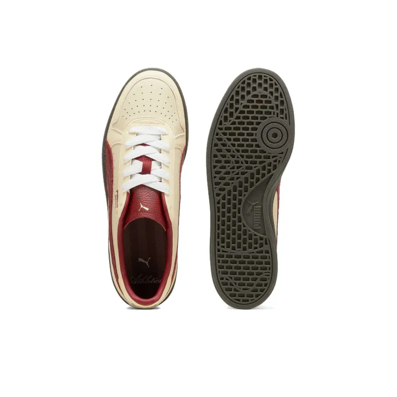 PUMA INDOOR Anti Slip Wear Resistant Low Top Training Shoes Men's Beige Red-3