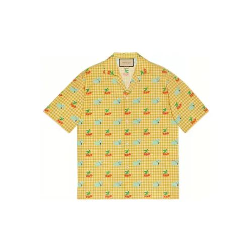 GUCCI X Harry Styles Co-branded Shirts Men Yellow