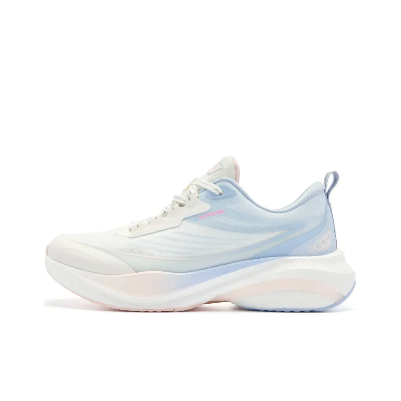 QIAODAN Rain Swallow 4.0 Running Shoes Women's Low Top Ivory/Rain Blue-0