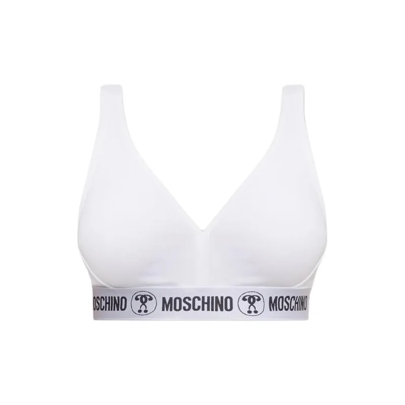 MOSCHINO Logo-Underband V-Neck Bra-0