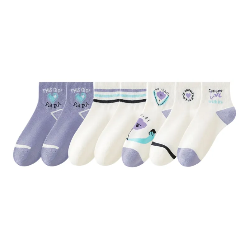 Lan Miao Mid Calf Socks Women's 7 Pack-0