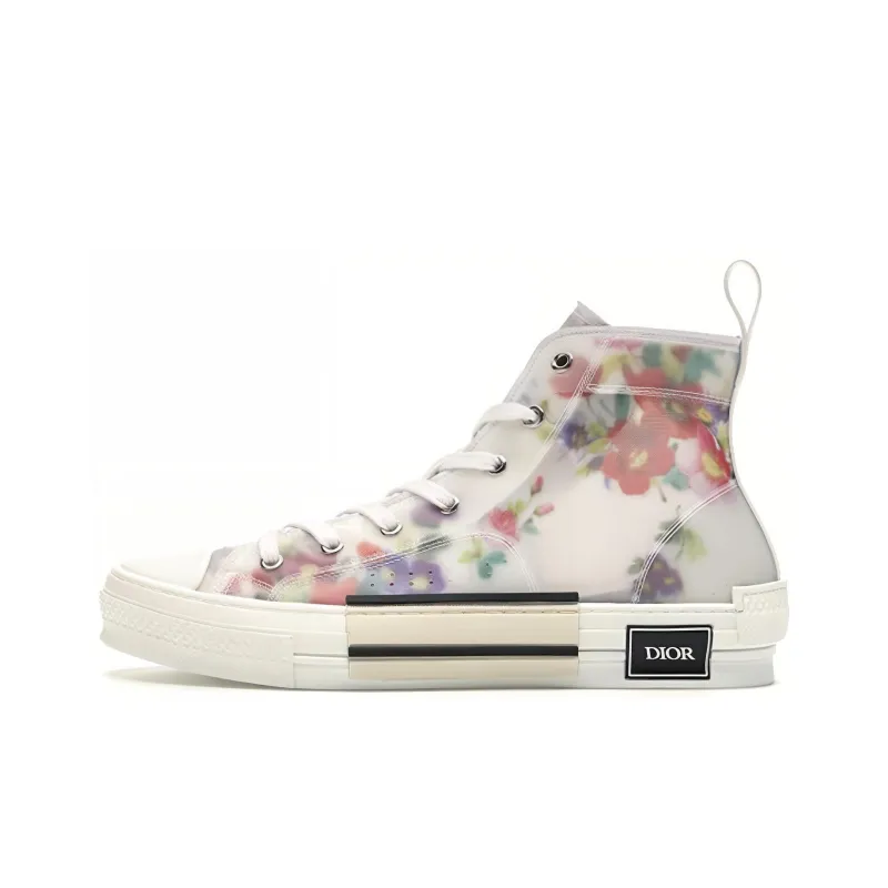 DIOR B23 High Top Flowers Oblique-0