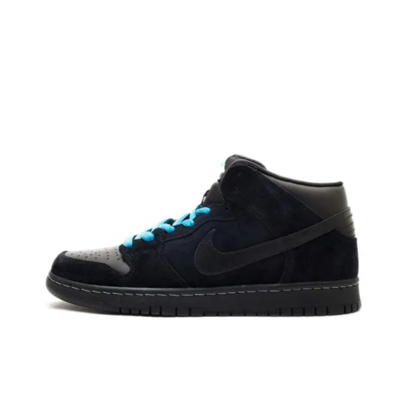 Nike Dunk SB Anti Slip Wear Resistant Mid Top Skateboard Shoes Men's Black-0