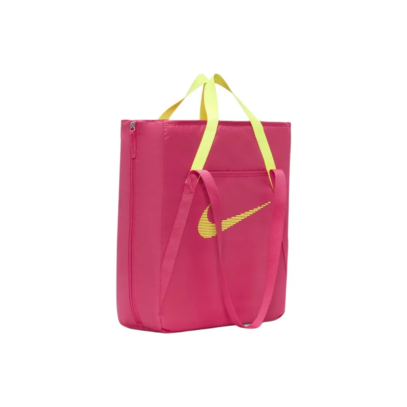 Nike Polyester Tote Bag Shopping Bag Shoulder Bag Handbag Unisex Jade Pom Pink With Neon Pink Accents-1