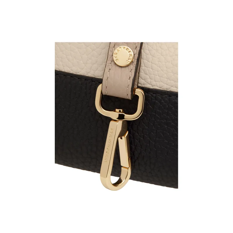 Strathberry Grained Calfskin Handbag Shoulder Bag Crossbody Bag Women's Black/White Wheat-4