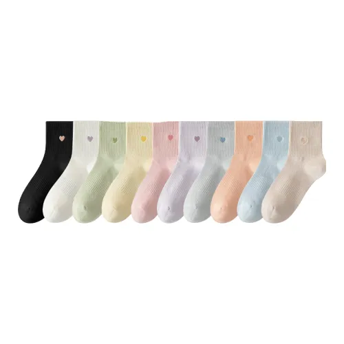 Lan Miao Mid Calf Socks Women's 10 Pack