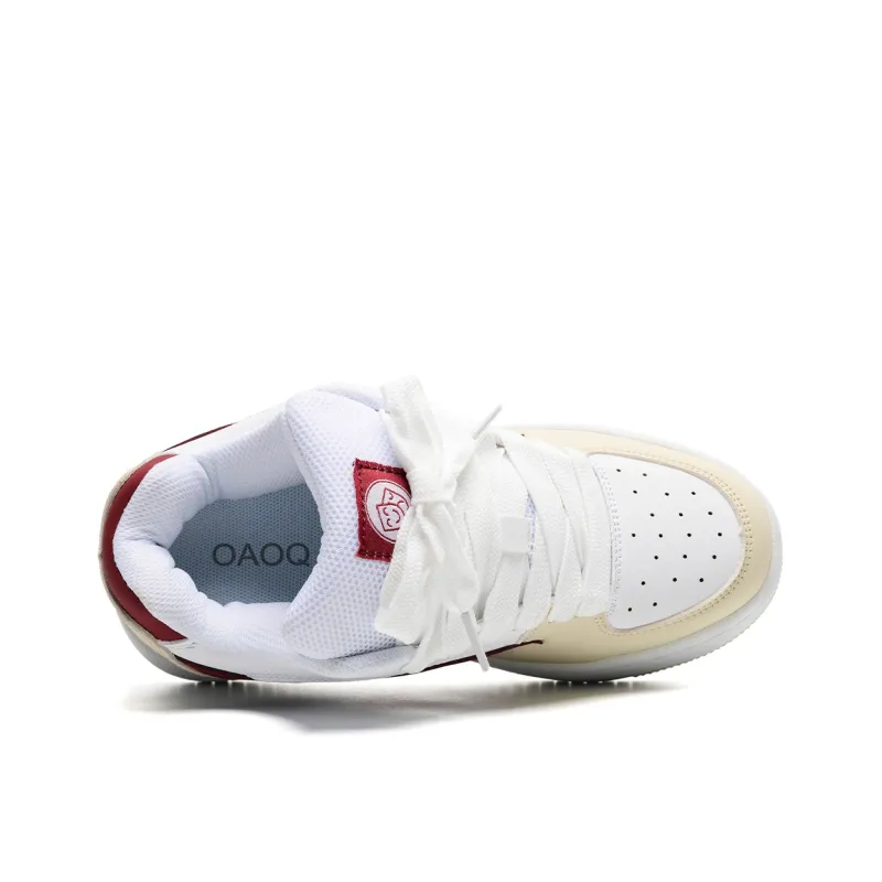 OAOQ Wear-resistant And Lightweight Low-Top Casual Shoes Unisex Light Moon-20