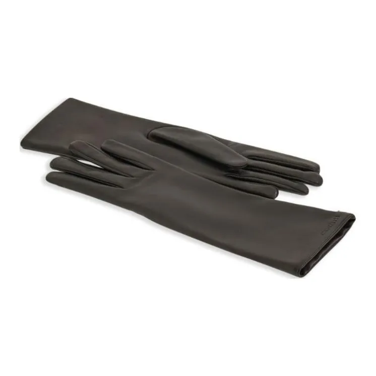 FERRAGAMO Lambskin Cashmere Gloves Women's Black-1