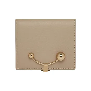 Strathberry Calfskin Wallet Regular Women's Mushroom Color