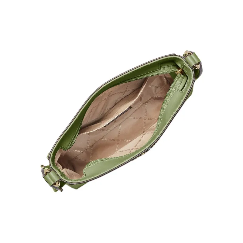 MICHAEL KORS Jet Set Coated Canvas Messenger Bag, Shoulder Bag, Crossbody Bag, Handbag Small Size Women's Fruit Green-2