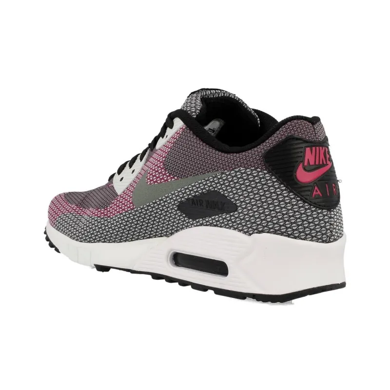 Nike Air Max 90 Anti Slip Wear Resistant Low Top Casual Shoes Unisex Gray Pink-4