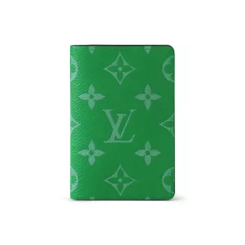 LOUIS VUITTON Leather Wallet Women's Green