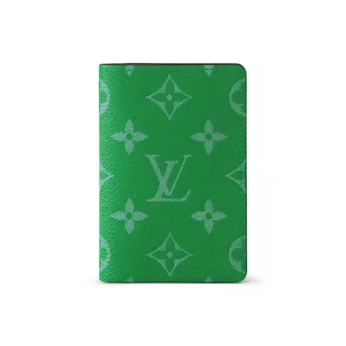 LOUIS VUITTON Leather Wallet Women's Green