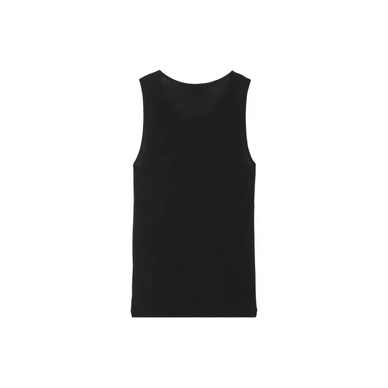 SAINT LAURENT Logo embroidered Wool Tank Top-1