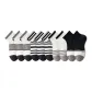 3 Gray Wide Stripes+3 Black Stripes Pattern+2 White+2 Black