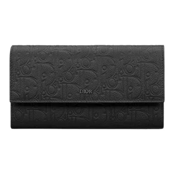 DIOR Leather Wallet Regular Men's Black