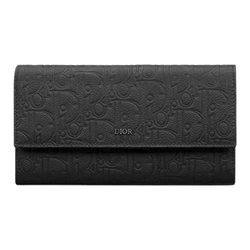 DIOR Leather Wallet Regular Men's Black