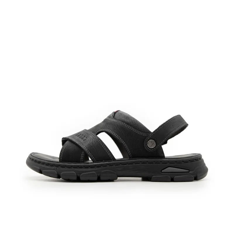 Satchi Beach Sandals Men's Black-0