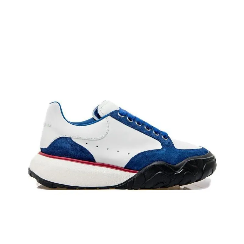 Alexander McQueen Low Top Casual Shoes Men's White Blue-1