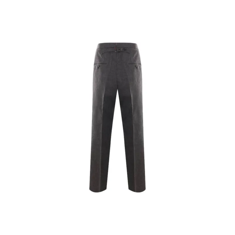 THOM BROWNE Mid Rise Slim Fit Tailored Trousers-1