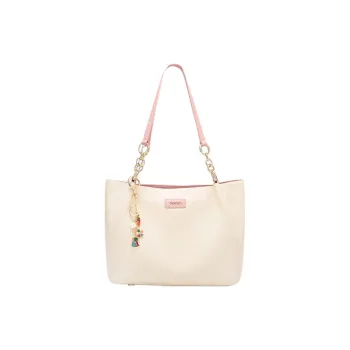 COOGI Cow Leather Tote Bag Shopping Bag Shoulder Bags Women's Brown/Pink