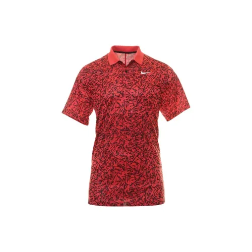 Nike Polo Shirts Men Gym Red