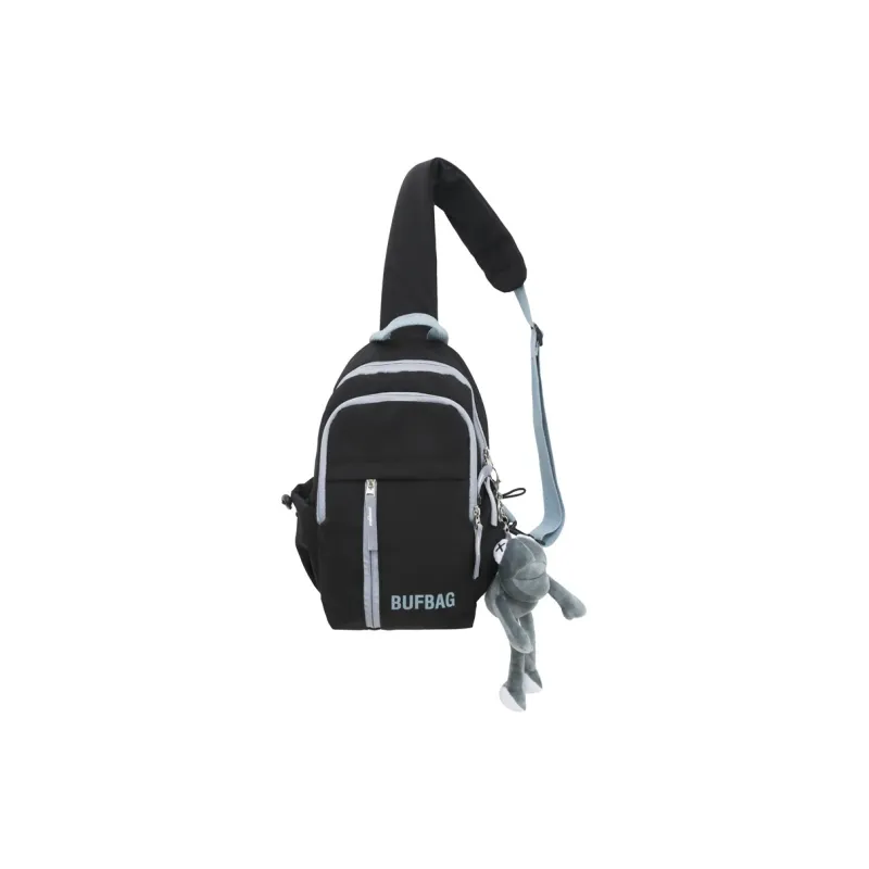 Rainbow Girl Nylon Shoulder Bag Regular Unisex White Green/White Red/Pure Green/Black-8