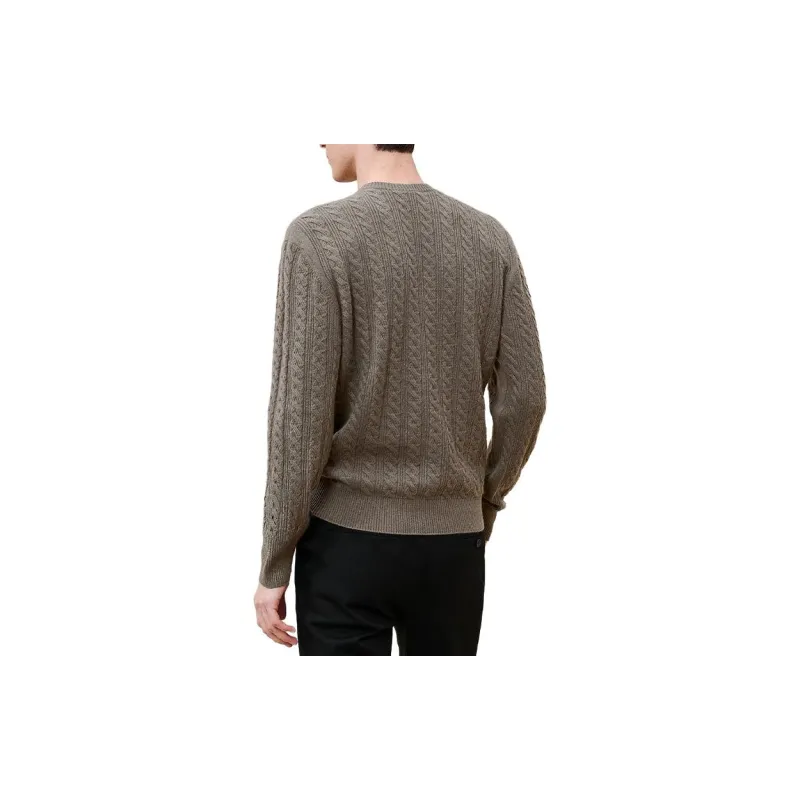 HERMES Sweater Men's Mud Charcoal Brown-1