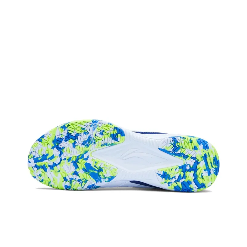 LiNing Anti Slip And Wear Resistant Breathable Low Top Badminton Shoes Unisex White Blue-5
