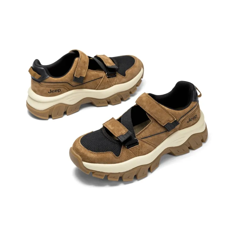 Jeep Sports Sandals For Outdoor Mountaineering Anti Slip Wear Resistant Low Top Hiking Shoes Women's-11