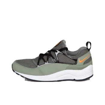 Nike Air Huarache Cushioning, Slip Resistant, And Abrasion Resistant Low Top Casual Running Shoes Men's Gray Green