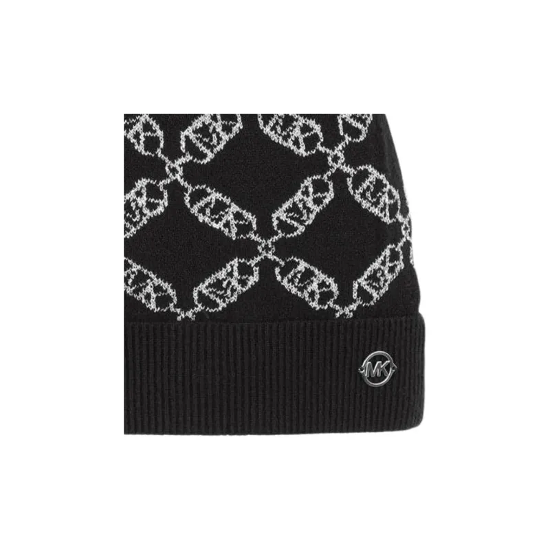 MICHAEL KORS Logo jacquard Pompom Beanie-2
