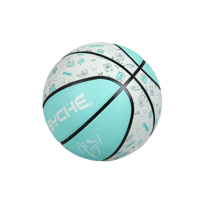 PSYCHE Rubber Basketball Mint Green Size 5 Training Kids'-2