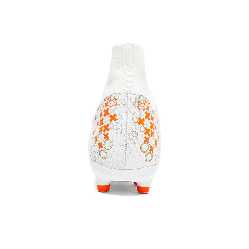 VAKY AG Rubber Short Studs TF Rubber Broken Studs Cushioned Slip-Resistant Abrasion-Resistant Soccer Shoes Unisex White-3