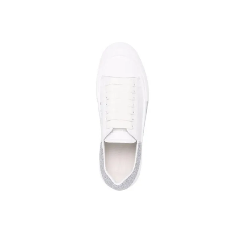 Alexander McQueen Deck Oversized Low Top Stylish Skateboarding Shoes Men's White Gray-4