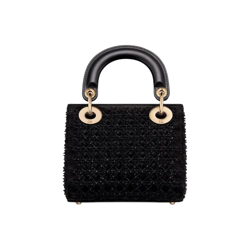 DIOR Lady Dior Satin Lady Dior Bag, Shoulder Bag, Crossbody Bag, Handbag Mini Women's Black-2