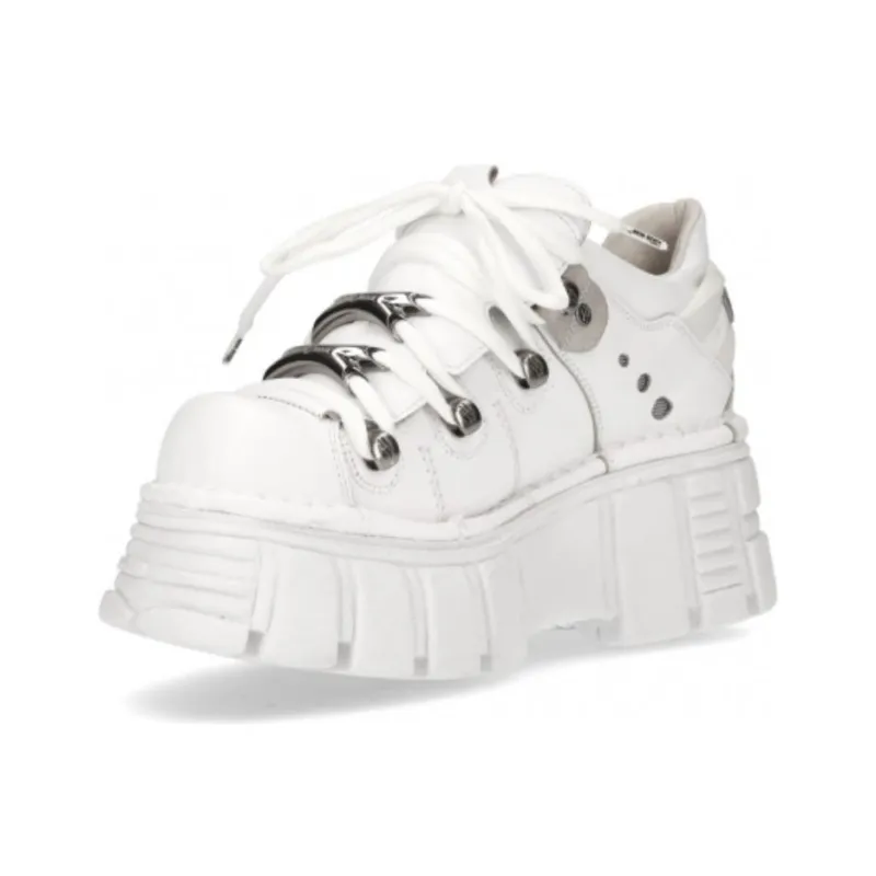 NEW ROCK Low-Top Casual Shoes Unisex White-1