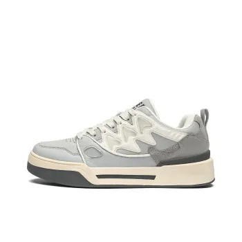 JEEP SPIRIT Wear-Resistant Breathable Slip-Resistant Low-Top Skateboard Shoes Men's Time Gray
