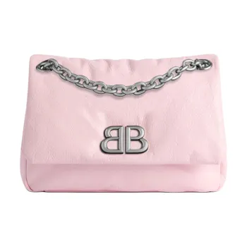 Balenciaga Fine Grained Cow Leather Handbag, Shoulder Bag Mini Women's Petal Pink