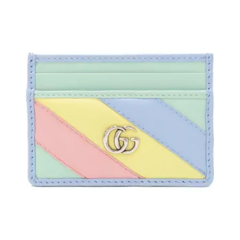 GUCCI GG Marmont Quilting Leather Card Holder Women's Multicolor