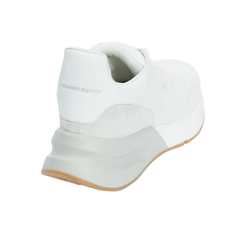 Alexander McQueen Sprint Runner Low Top Running Shoes Women's Milk White-3