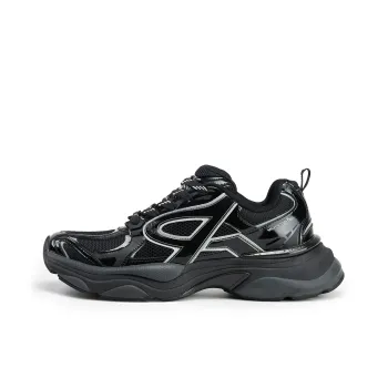 RASS Cushioning Lightweight Height Increasing Low-Top Running Shoes Unisex Carbon Black