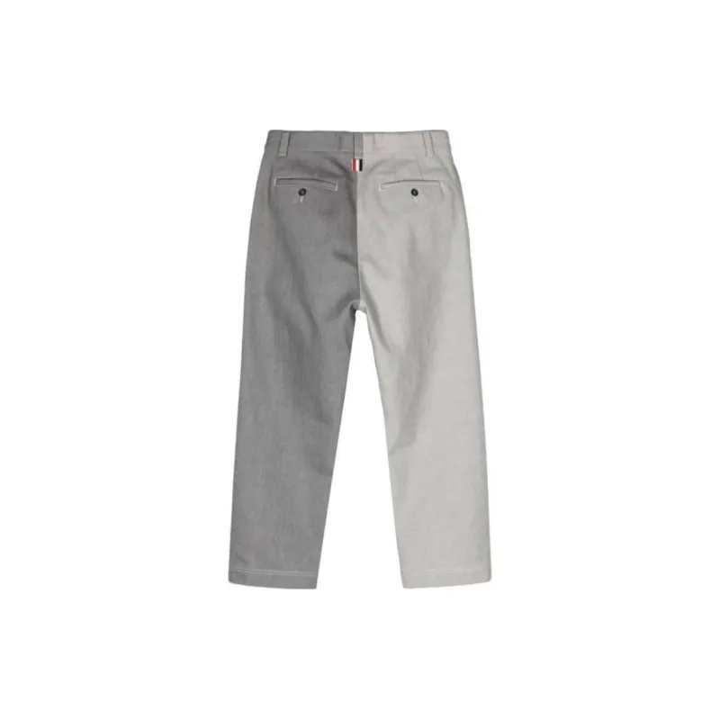 THOM BROWNE Two Toned Mid Rise Jeans-1