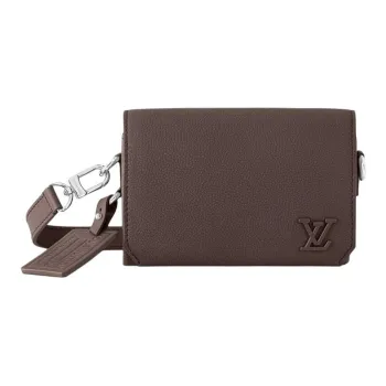 LOUIS VUITTON Fastline Leather Messenger Bag Crossbody Bag Shoulder Bag Men's Elephant Gray