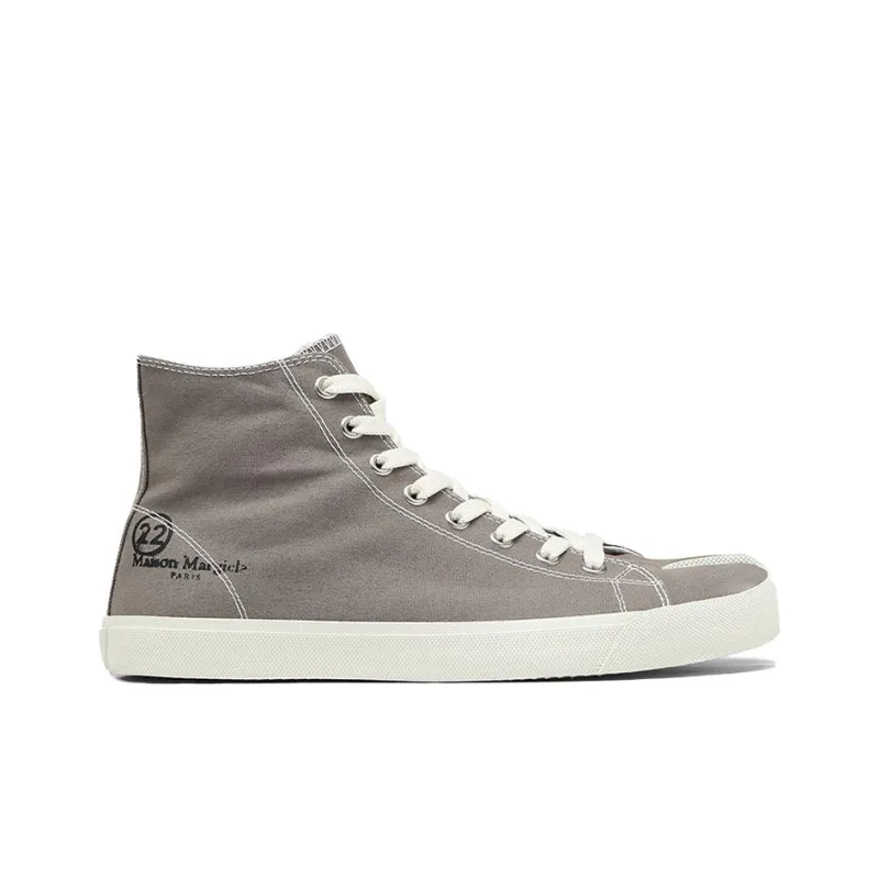 Maison Margiela Tabi High Top Canvas Shoes Men's Gray-1