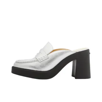 MICHAEL KORS Closed Toe Slippers 8.9cm Women's Silver