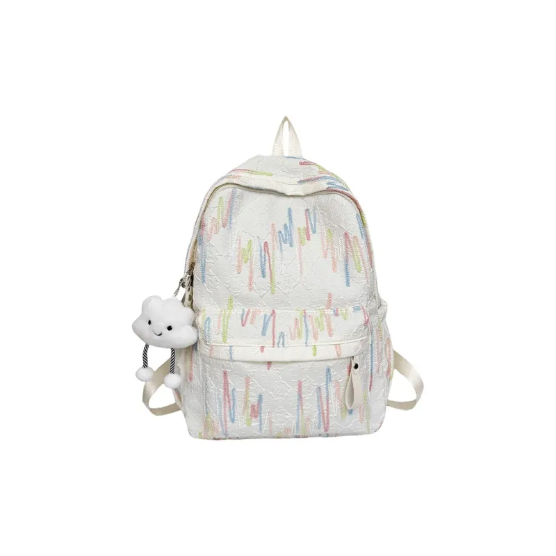 Huangmu Nylon Backpack Large Size Unisex Multicolor-3